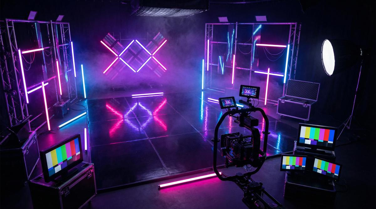 玩物社区传媒MV制作传媒教程霓虹灯光效果